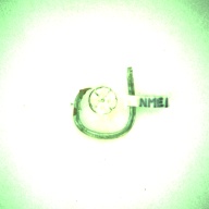 幅：1.7 (cm)×奥行：2.1 (cm)×高さ：0.1 (cm)／9 (g)，撮影・計測日：1996-05-30