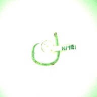 幅：1.7 (cm)×奥行：2.0 (cm)×高さ：0.1 (cm)／9 (g)，撮影・計測日：1996-05-30