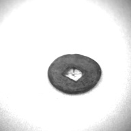 幅：2.1 (cm)×奥行：2.1 (cm)×高さ：0.1 (cm)／2 (g)，撮影・計測日：1996-05-28