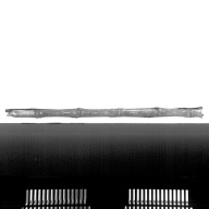 幅：5.4 (cm)×奥行：58 (cm)×高さ：3.4 (cm)／68 (g)，撮影・計測日：1992-07-29