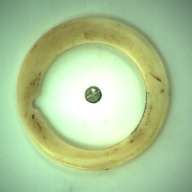 幅：7.9 (cm)×奥行：7.9 (cm)×高さ：0.6 (cm)／34 (g)，撮影・計測日：1994-03-01