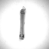 幅：1.1 (cm)×奥行：7.5 (cm)×高さ：0.9 (cm)／4 (g)，撮影・計測日：1997-04-02